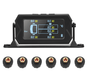 PSTS610o Truck Tire Pressure Sensor 3.2-inch LCD Solar Digital TMPS 15Bar Bus Tire Pressure Sensing Battery 1000 mAh 4.0 / 5.0 Bluetooth monitoring