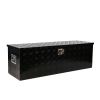 48 Inch Heavy Duty Aluminum Stripes Plated Tool long Box Pick Up Truck Bed RV Trailer Toolbox Storage Organizer