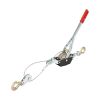 VEVOR Come Along Winch, 2 Ton (4,409 lbs) Pulling Capacity, 12 ft Steel Cable, 2 Hooks, Heavy Duty Ratchet Power Puller Tool with Dual Gears