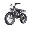 GT02 Pro Fat Tires Off Road Electric Bike 1400W Powerful Motor 7 Speed Gears Black Version