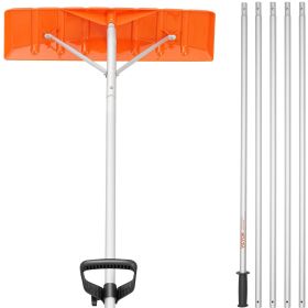 VEVOR Snow Roof Rake, 25" Plastic Blade Snow Removal Tool, 21ft Reach Aluminium Handle, Superior Roof Shovel with Anti-Slip Handle Grip