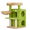 33 inch Cat Tree Cat Tower for Indoor Cats, Cat Activity Center Play House with Large Padded Perch, Hammock, 2-Tiered Condo