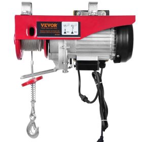 VEVOR Electric Hoist, 1320 lbs Lifting Capacity, 1150W 110V Electric Steel Wire Winch with Wireless Remote Control