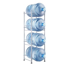 VEVOR 4 Tiers Water Jug Holder Single Row Water Bottle Rack for 4 Bottles Silver