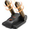 VEVOR 180° Foldable 2-Tube Shoe Dryer Boot Dryer with Heat Blower Black & Orange