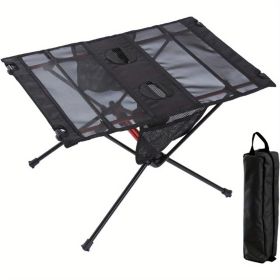 Portable Aluminium Alloy Camping Table Lightweight Outdoor Folding Garden Table with Cups Holder for Picnics Hiking BBQ