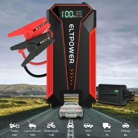 20000mAh Car Battery Jump Starter with Dual USB Quick Charge and LED Light Red