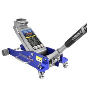 Hydraulic Low Profile Aluminum and Steel Racing Floor Jack with Dual Piston Quick Lift Pump, 2.5 Ton (5,000 lb) Capacity