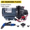 VEVOR RV Water Pump 5.3 GPM 5.5 Gallons Per Minute 12V Water Pump Automatic 70 PSI Diaphragm Pump with 25 Foot Coiled Hose Washdown Pumps for Boats Ca