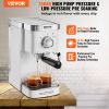 VEVOR Espresso Coffee Machine, 15Bar Semi-Automatic Espresso Maker with Milk Frother Steam Wand