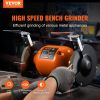 VEVOR Bench Grinder, 6 inch Single Speed Bench Grinder with 2.1A Brushless Motor 3550 RPM Table Grinder with 36/80-Grit Grinding Wheels for Grinding