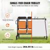 VEVOR Folding Chair Cart, Single Layer Mobile Stackable Chair Dolly, Storage Rack Trolley with 265 Lbs Capacity to Store 42 Chairs