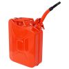 20 Liter (5 Gallon) Jerry Fuel Can with Flexible Spout, Portable Jerry Cans Fuel Tank Steel Fuel Can, Fuels Gasoline Cars, Trucks, Equipment, RED