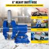 VEVOR 6" Heavy Duty Bench Vise , Double Swivel Rotating Vise Head/Body Rotates 360° ,Pipe Vise Bench Vices 30Kn Clamping Force