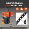 VEVOR 1100 lbs Electric Chain Hoist 15 FT Lifting Height, 120V Electric Hoist, Single Phase Overhead Crane with G100 Chain