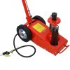 22 Ton Hydraulic Floor Jack Air-Operated Axle Bottle Jack with (4) Extension Saddle Set Built-in Wheels, Red