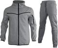 Mens 2 Piece Tracksuit Full Zip Up Hoodies Outfits Sweatsuit Athletic Suits Sports Jogging Track Suits for Men Set