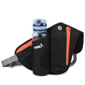 Sports Waist Bag Outdoor Cycling Mountaineering Bag Water Bottle Bag Belt Bag (Color: BLACK)