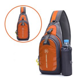 Outdoor Multifunctional Water Bottle Shoulder Bag Messenger Bag Waist Bag (Color: Orange)