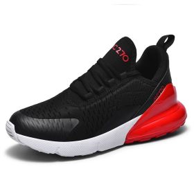 Men's and women's fashion trends all match sports shoes Fashion shoes casual breathable casual shoes men's fashion shoes (Color: Black red, size: 41)