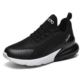 Men's and women's fashion trends all match sports shoes Fashion shoes casual breathable casual shoes men's fashion shoes (Color: Black white, size: 43)