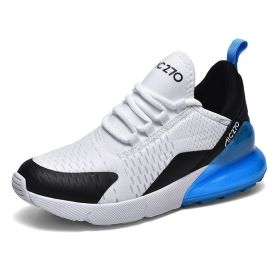 Men's and women's fashion trends all match sports shoes Fashion shoes casual breathable casual shoes men's fashion shoes (Color: White blue, size: 43)