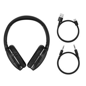 Baseus D02 Pro Wireless Headphones Sport Bluetooth 5.3 Earphone Handsfree Headset Ear Buds Head Phone Earbuds For iPhone Xiaomi (Ships From: China, Color: BLACK)