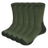 Mens Moisture Wicking Mid Calf Thermal Work Boot Sports Hiking Socks( 5 Pairs/Pack)