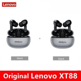 XT88 TWS Wireless Earphone Bluetooth 5.3 Dual Stereo Noise Reduction Bass Touch Control Long Standby headset (Ships From: China, Color: XT88 black 2)