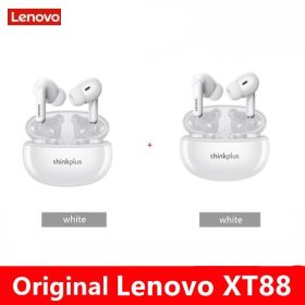 XT88 TWS Wireless Earphone Bluetooth 5.3 Dual Stereo Noise Reduction Bass Touch Control Long Standby headset (Ships From: China, Color: XT88 white 2)