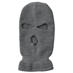 Army Tactical Mask 3 Hole Full Face Mask Ski Mask Winter Cap Balaclava Motorbike Motorcycle Helmet Full Helmet (Color: darkgrey Balaclava)