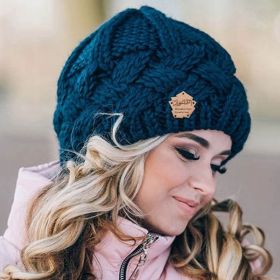 Warm Balaclava Women Knitted Hat Scarf Caps Neck Warmer Winter Hats For Men Women Skullies Beanies Warm Fleece Cap (Color: B7)