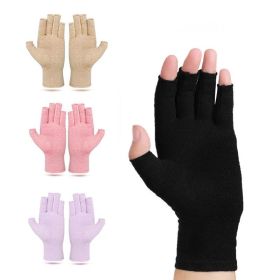 Winter Compression Arthritis Gloves Rehabilitation Fingerless Gloves Anti Arthritis Therapy Gloves Wrist Support Wristband (Color: 5 Pairs, size: M)