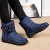 Winter new warm large size women's snow boots Female Velcro waterproof high top shoes couple plus fleece snow boots