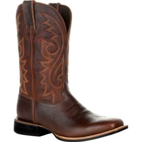 Men's Red Reno Western Cowboy Pointed Toe Knee High Pull On Tabs Boots (Color: Brown, size: 43)