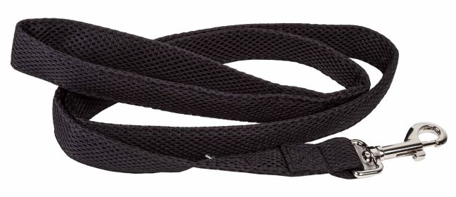 Pet Life 'Aero Mesh' Dual Sided Comfortable And Breathable Adjustable Mesh Dog Leash (Color: BLACK)