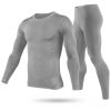 Men Thermal Underwear Set Long Johns Pants Long Sleeve Soft Underwear Kit Top Bottom Winter Sports Suits