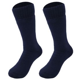 Thermal Insulated Socks for Men Seamless Thermal Socks Shoe Size 8-11.5 1 Pair (Color: Navy)