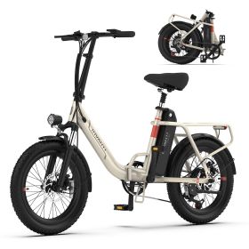 EB11 Electric Bike  500W Folding Bike 48V 10.4AH 7S Shimano Electric Bicycle (Color: White)