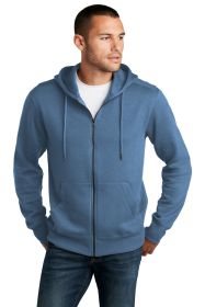 District Perfect Weight Fleece Full-Zip Hoodie DT1103 (Color: Maritime Blue, size: L)