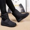 Winter new warm large size women's snow boots Female Velcro waterproof high top shoes couple plus fleece snow boots