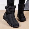 Winter new warm large size women's snow boots Female Velcro waterproof high top shoes couple plus fleece snow boots