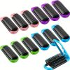 1pcs Collapsible Travel Hair Comb with Mirror - Portable and Compact Hair Brush for On-the-Go Grooming