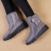 Winter new warm large size women's snow boots Female Velcro waterproof high top shoes couple plus fleece snow boots