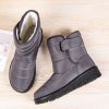 Winter new warm large size women's snow boots Female Velcro waterproof high top shoes couple plus fleece snow boots