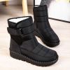 Winter new warm large size women's snow boots Female Velcro waterproof high top shoes couple plus fleece snow boots