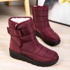 Winter new warm large size women's snow boots Female Velcro waterproof high top shoes couple plus fleece snow boots