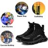 JIEFU Work Safety Boots Breathable Lightweight Reliable Durable Steel Toe Industrial Construction Shoes