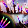 10Pcs Glow Sticks Bulk Colorful LED Foam Stick Cheer Bar Party Foam Glitter Glow Sticks Portable Luminous Atmosphere Party Props